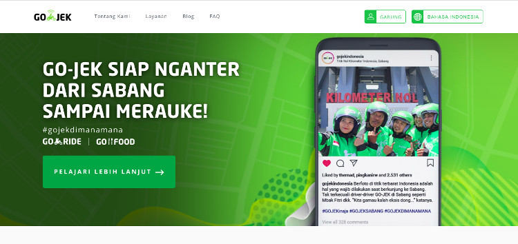 Website Gojek Indonesia