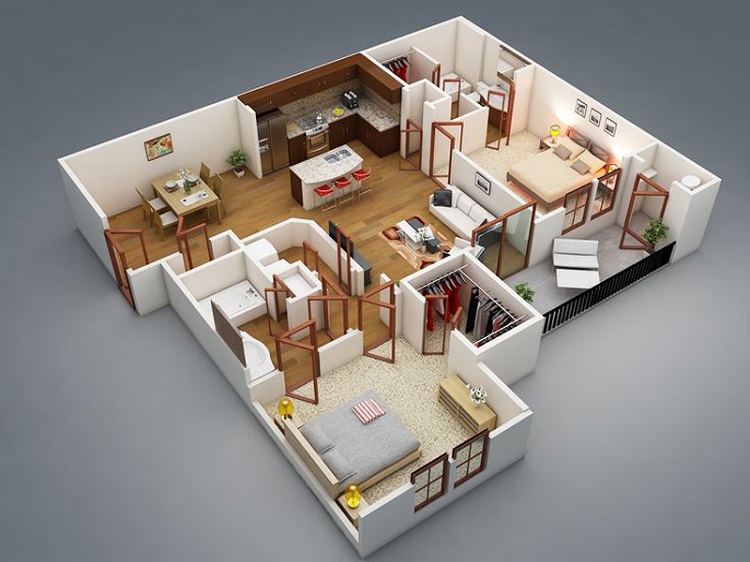 Rancangan desain rumah, Sumber: pinoyhouseplans.com
