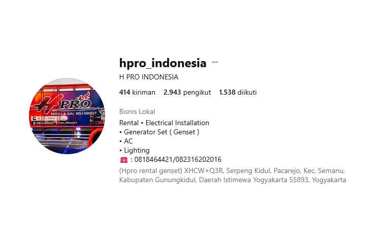 HPRO Indonesia, Sumber: instagram @hpro_indonesia